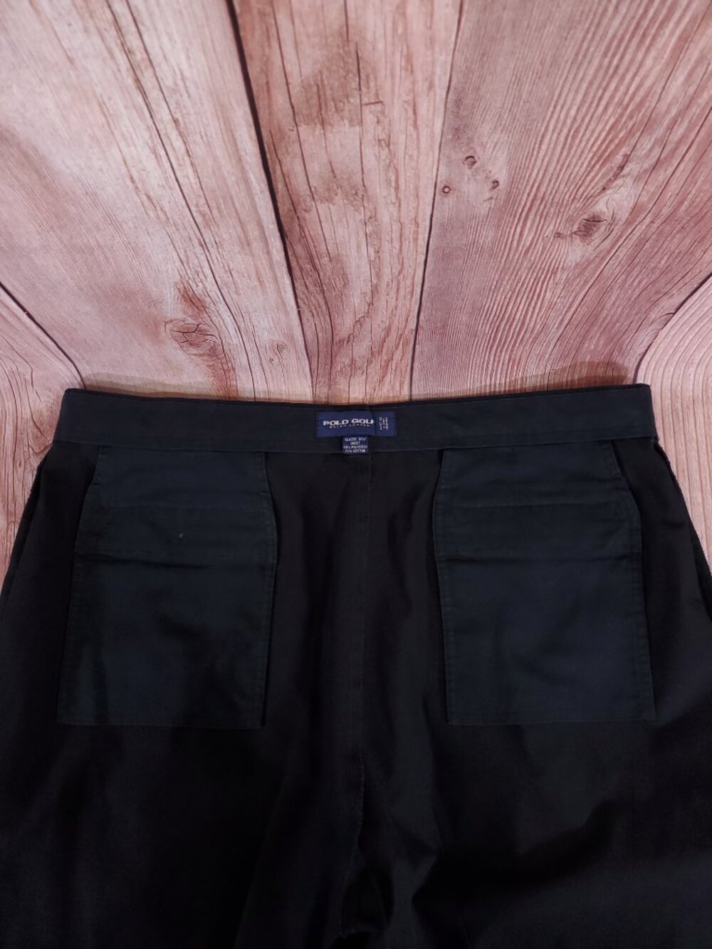 Polo Golf Ralph Lauren Classic Golf Shorts Mens Size 42 Pleated Crest Logo Black - Picture 10 of 16